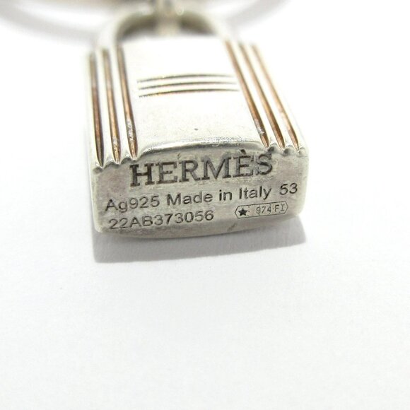 Auth HERMES Amulet Cadenas - Silver 2********* Ring - Picture 6 of 6
